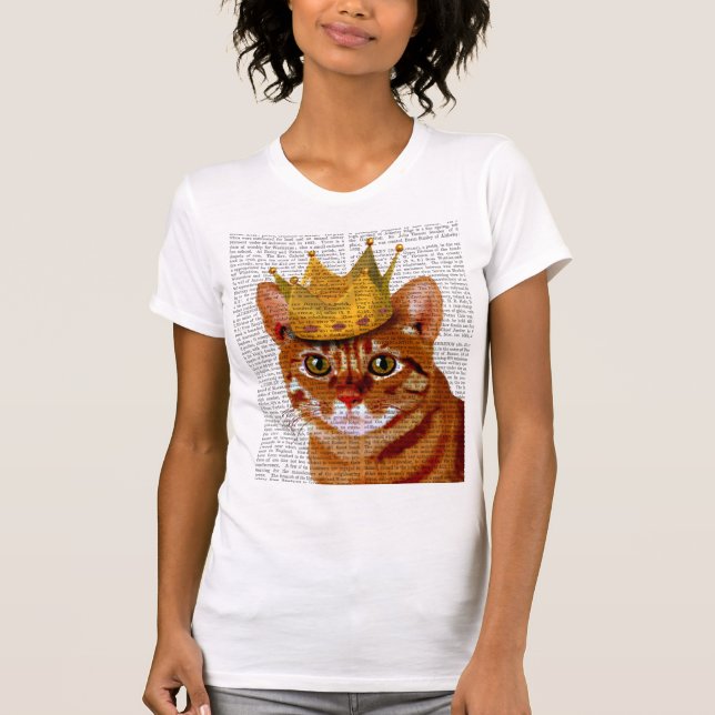 Camiseta Ginger Cat com Crown Portrai (Frente)