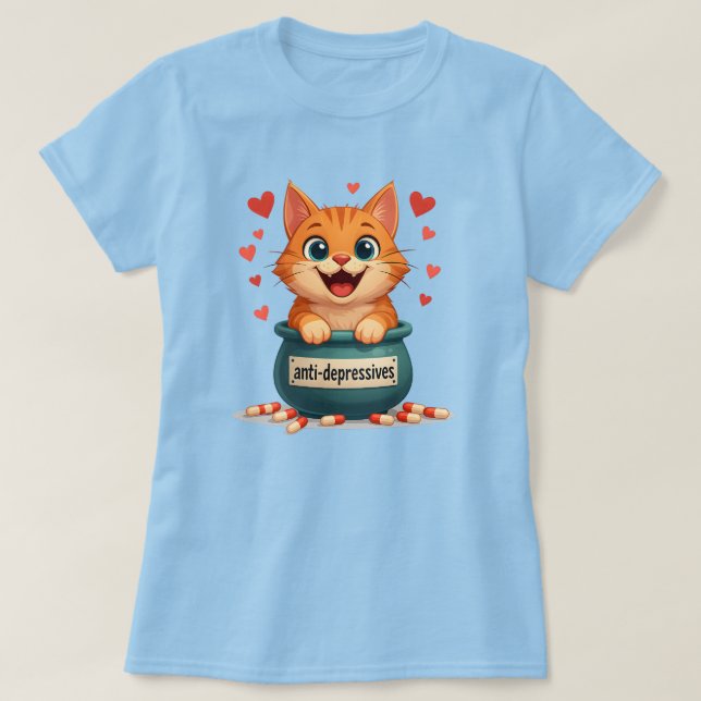 Camiseta Ginger cat, red colored cat  (Frente do Design)