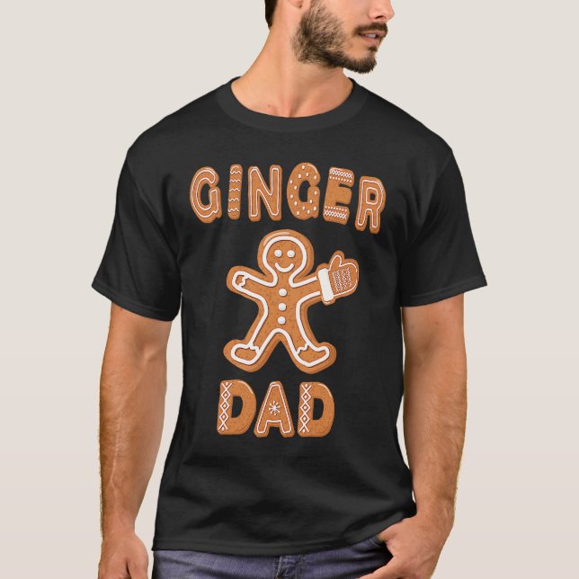 Camiseta Ginger Dad Gingerbread Family Matching Group Chris (Frente)