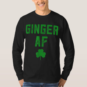 Camiseta Ginger Gifs Engraçado Ginger AF Ruiva St Patricks