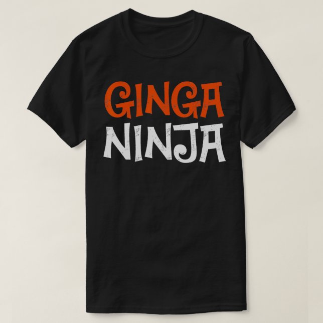 Camiseta Ginger Ginga Ninja Engraçado (Frente do Design)