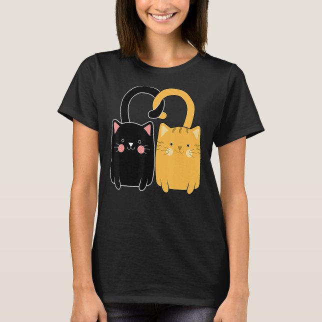 Camiseta Ginger Ginger Ginger Black Kitten Love Dia de os n (Frente)