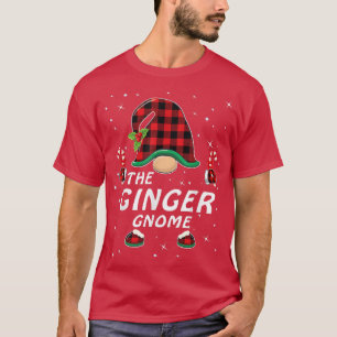 Camiseta Ginger Gnomo Buffalo Xadrez Matching Family Christ