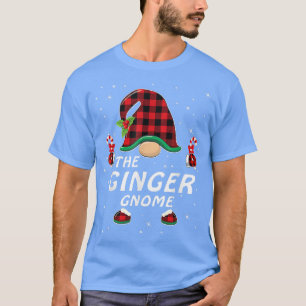 Camiseta Ginger Gnomo Buffalo Xadrez Matching Family Christ