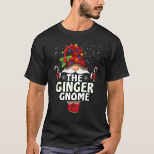 Camiseta Ginger Gnomo Buffalo Xadrez Matching Family Christ