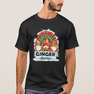 Camiseta Ginger Gnomo Correspondendo ao Natal Rainbow Leopa