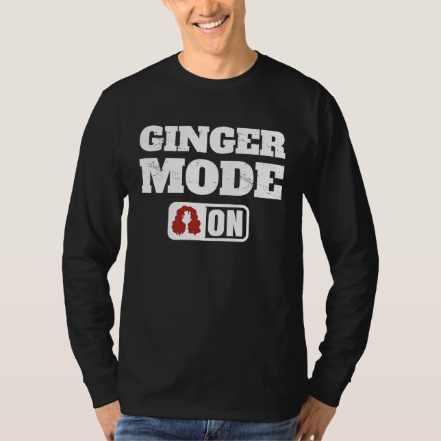 Camiseta Ginger Mode On For Her  Irish St Patricks Day Coup (Frente)