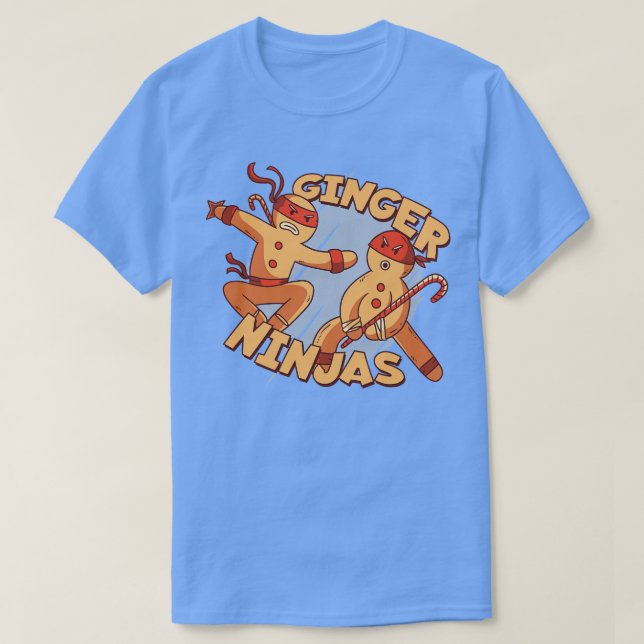 Camiseta Ginger Ninjas Engraçado Natal (Frente do Design)
