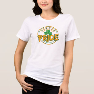 Camiseta Ginger Pride Dia de São Patrício Clover Leaf Engra