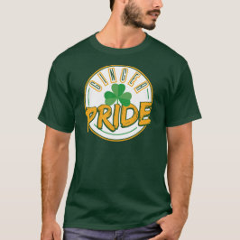 Camiseta Ginger Pride Dia de São Patrício Clover Leaf Shamr