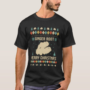 Camiseta Ginger Root Funny Ugly Sweater Retro Para C