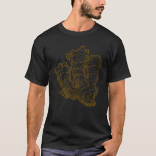 Camiseta Ginger Root Plant Retro Vintage Art para Gardener 