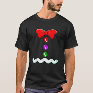 Camiseta Gingerbird Homem Figurino Novidade Homens de Natal