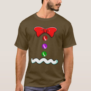 Camiseta Gingerbird Homem Figurino Novidade Homens de Natal