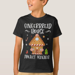 Camiseta Gingerbird House Gerente de projetos Baking Xmas