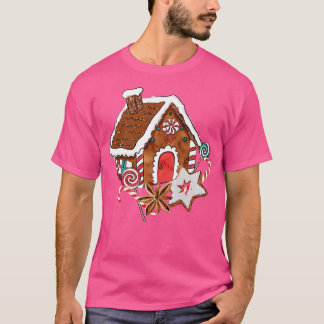 Camiseta Gingerbird House Natal Engraçado