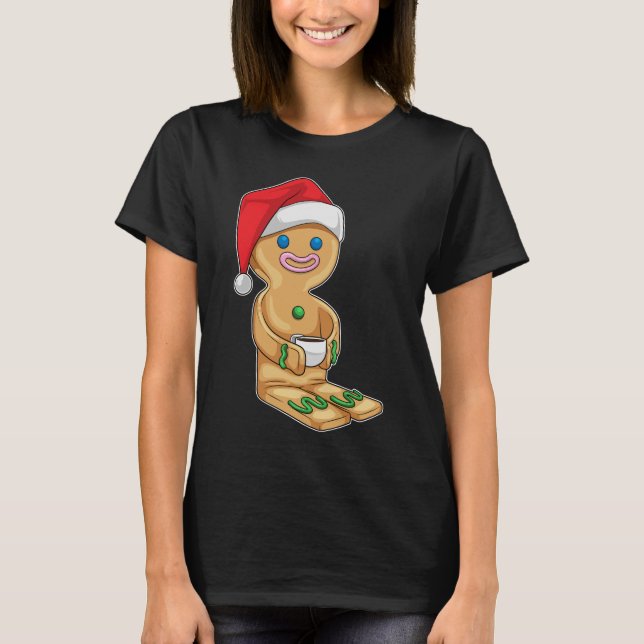 Camiseta Gingerbird Man Christmas Café (Frente)