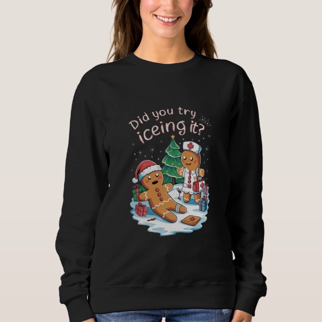 Camiseta Gingerbird Man Cookie Ugly Sweater Oh Snap Xmas (Frente)