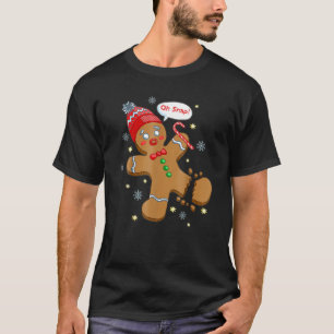 Camiseta Gingerbird Man Cookie X-Mas Oh Engraçado