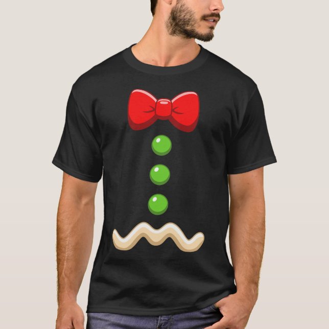 Camiseta Gingerbird Man Costume Natal Cookie (Frente)