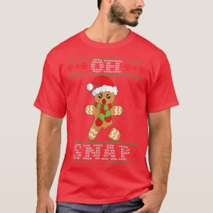 Camiseta Gingerbird Man Gift Oh Snap Christmas Ugly Sweat