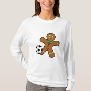 Camiseta Gingerbird Man Jogando Futebol
