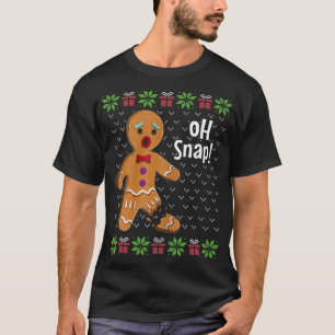 Camiseta Gingerbird Man Oh Engraçado Cute Ugt Xmas Holly