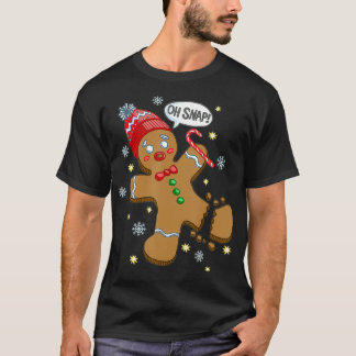 Camiseta Gingerbird Man Oh Snap Christmas