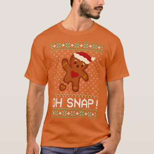 Camiseta Gingerbird Man Oh Snap Christmas