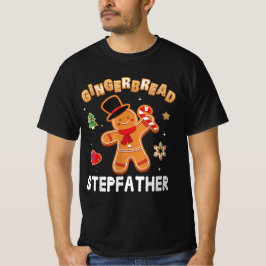 Camiseta Gingerbird Stepdad Feliz Dia de Natal