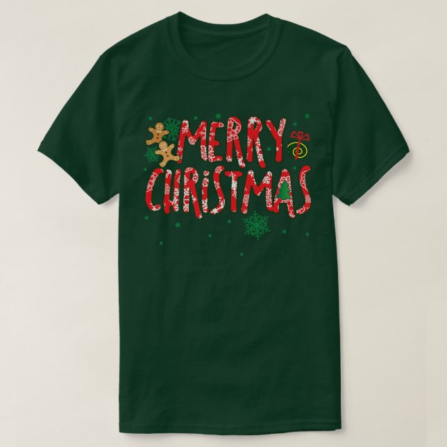 Camiseta Gingerbrea Gingerbrea de Natal doce (Frente do Design)