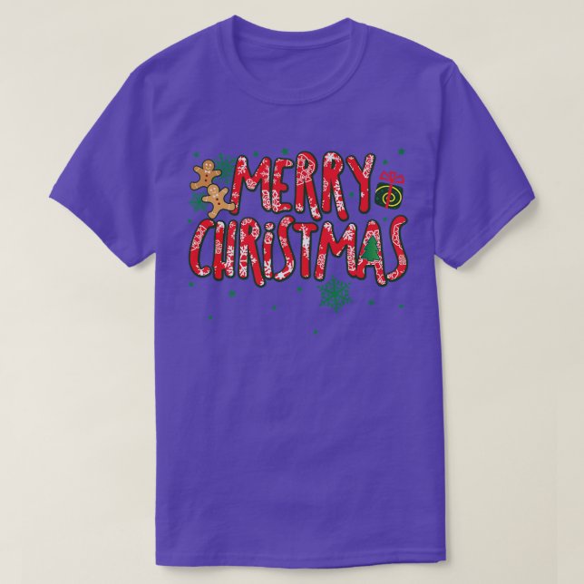Camiseta Gingerbrea Gingerbrea de Natal doce (Frente do Design)