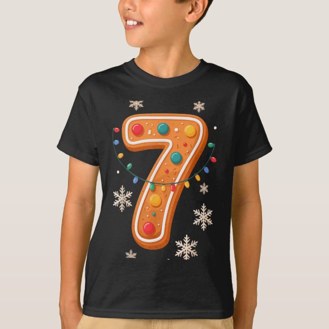 Camiseta Gingerbread 6 7 Meme Christmas Matching Couple Boy (Frente)