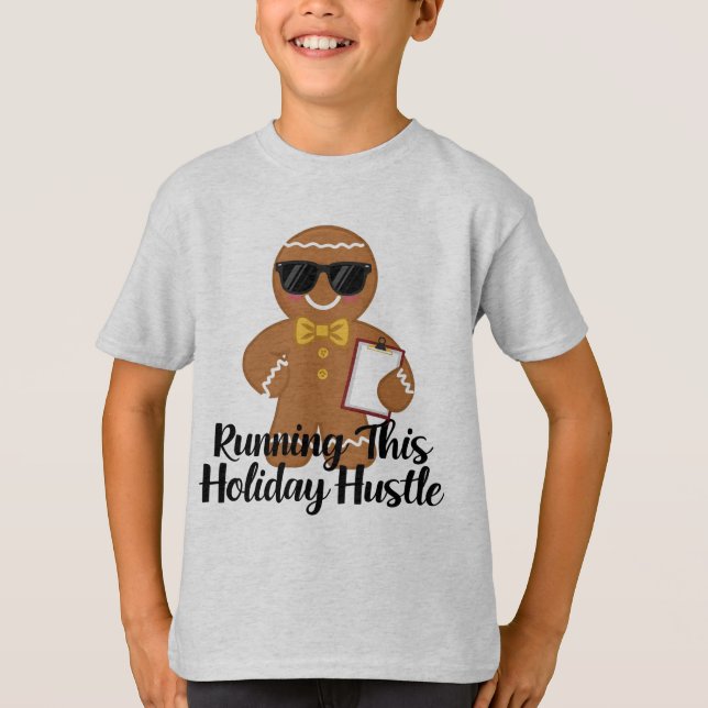 Camiseta Gingerbread CEO Shirt Running This Holiday Hustle (Frente)