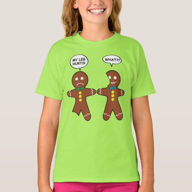 Camiseta Gingerbread Cookie Natal Humor Verde (Frente)