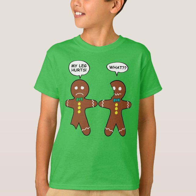 Camiseta Gingerbread Cookie Natal Humor Verde Escuro (Frente)