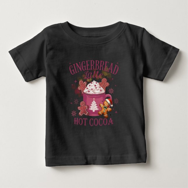 Camiseta Gingerbread latte hot cocoa christmas (Frente)