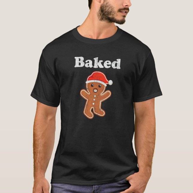 Camiseta Gingerbread Man Baked Cookie Baking Adult Christma (Frente)