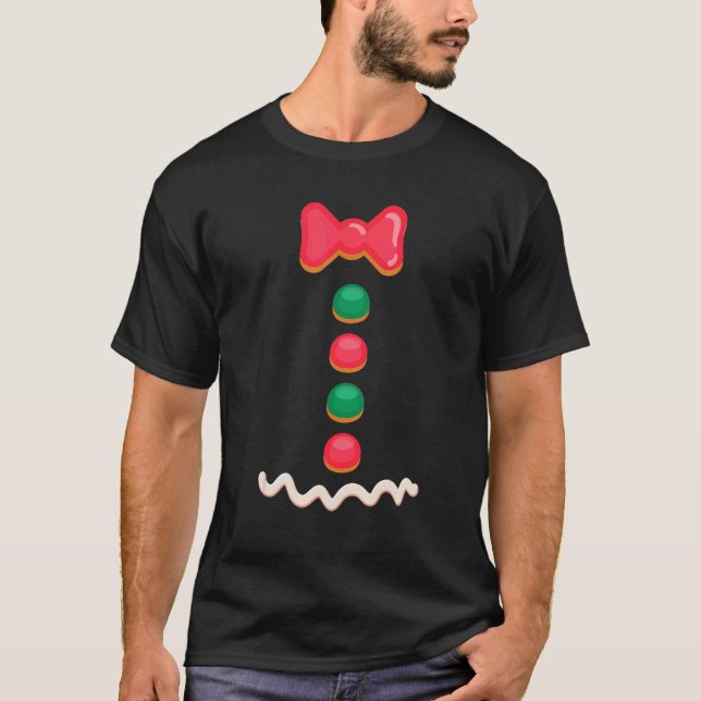 Camiseta Gingerbread Man Costume Halloween (Frente)