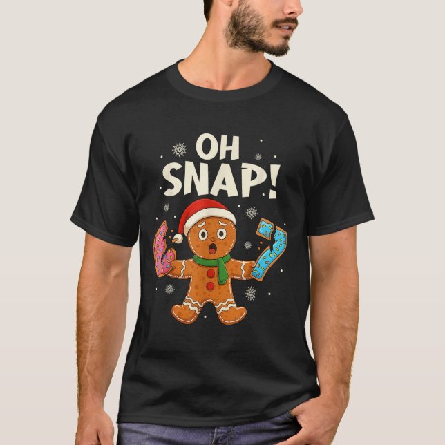 Camiseta Gingerbread Six Seven 67 Bruh 6 7 Christmas Girl B (Frente)