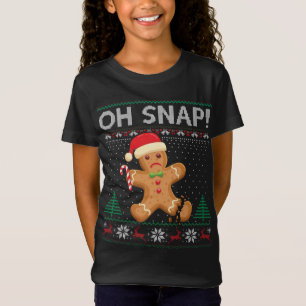 Camiseta Gingercake Man Cookie Ugly Sweater Oh Snap Cristo