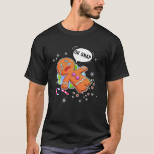 Camiseta Gingercake Man Cookie X Mas Oh Snap Engraçado Ch