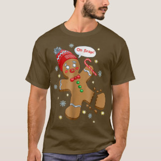 Camiseta Gingercake Man Cookie X-Mas Oh Snap Engraçado Ch
