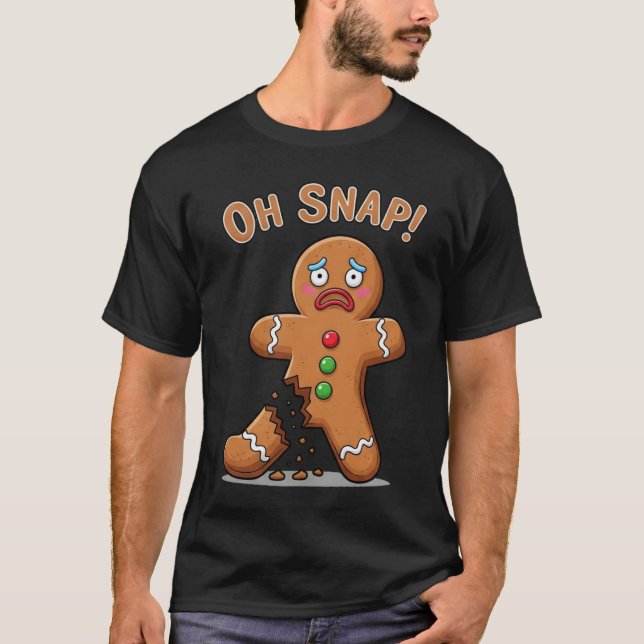 Camiseta Gingercake Man Entrou no Natal Engraçado (Frente)