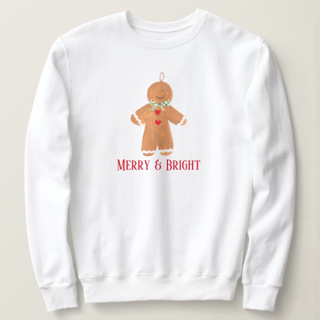 Camiseta Gingercake man Feliz Bright Natal engraçado (Frente do Design)
