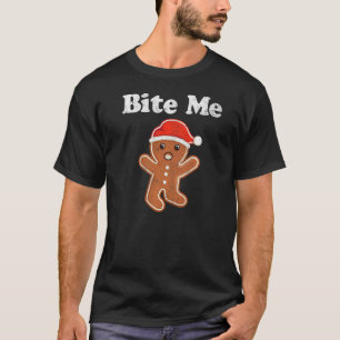 Camiseta Gingercake Man morde-me com roupas de cozinha de N