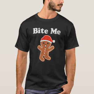 Camiseta Gingercake Man morde-me com roupas de cozinha de N