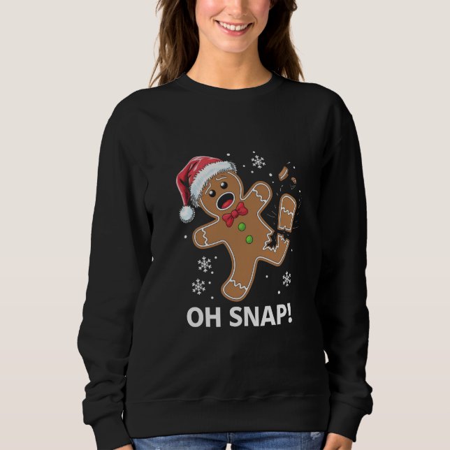 Camiseta Gingercake Man Oh Snap Christmas Cookie (Frente)