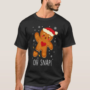 Camiseta Gingercake Man Oh Snap Christmas Cookume B