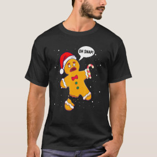 Camiseta Gingercake Man Oh Snap Christmas Family Baking Co